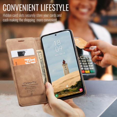 Чехол-книжка CaseMe-013 Multifunctional на Samsung Galaxy A56 - коричневый