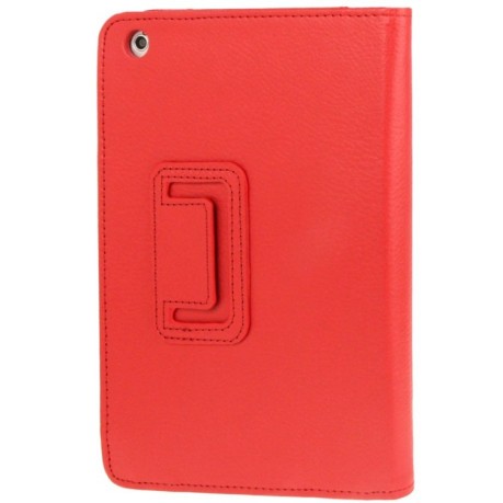 Чехол-книжка Litchi Texture 2-fold на iPad mini 1 / 2 / 3 - красный