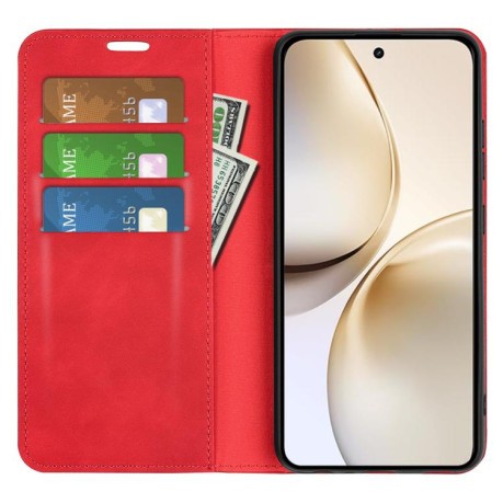 Чехол-книжка Retro Skin Feel Business Magnetic на Realme 14 Pro+ - красный