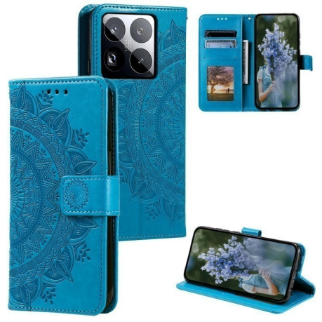 Чохол-книжка Totem Flower для Xiaomi 15 Pro - синій