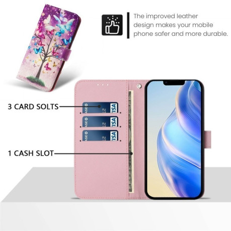 Чохол-книжка Colored Drawing Pattern для iPhone 16e - кольоровий