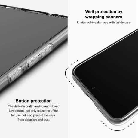 Противоударный чехол IMAK UX-5 Series на OnePlus Ace 5G / 10R 5G - прозрачный
