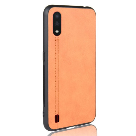 Ударозащитный чехол Sewing Cow Pattern на Samsung Galaxy M01-оранжевый