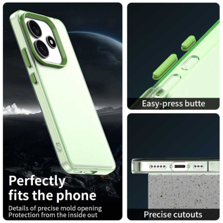 Противоударный чехол Candy Series для Xiaomi Redmi Note 14 5G/Poco M7 Pro 5G - зеленый