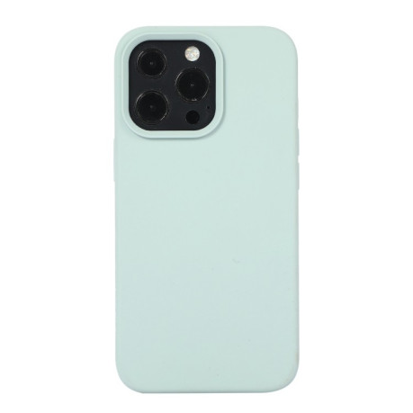 Силиконовый чехол Solid Color Liquid на  iPhone 14 - зеленый