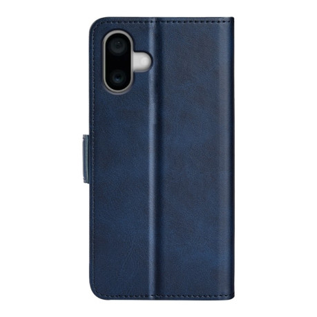 Чехол-книжка Dual-side Magnetic Buckle для iPhone 16 - синий