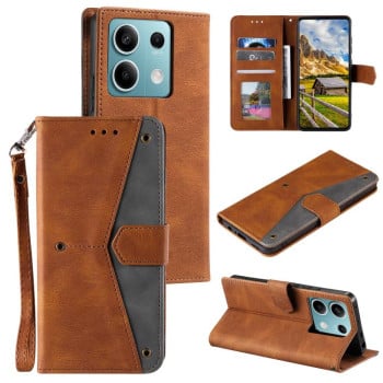 Чехол-книжка с мягким покрытием Skin Feel и магнитной застёжкой на Motorola Edge 60 Fusion - коричневый