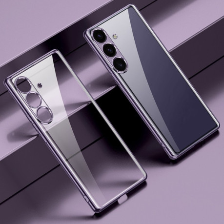 Чохол SULADA Electroplating Frosted TPU на Samsung Galaxy S25+ 5G - фіолетовий