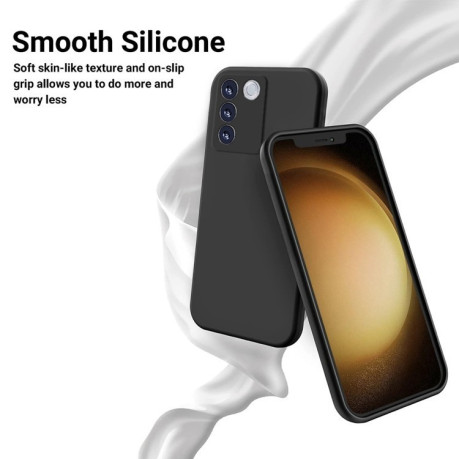 Силиконовый чехол Solid Color Liquid Silicone на Vivo V27e / S16e - черный