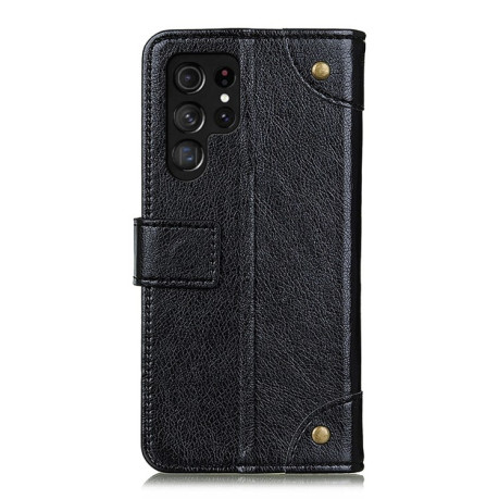 Чохол-книжка Copper Buckle Nappa Texture Samsung Galaxy S22 Ultra 5G - чорний