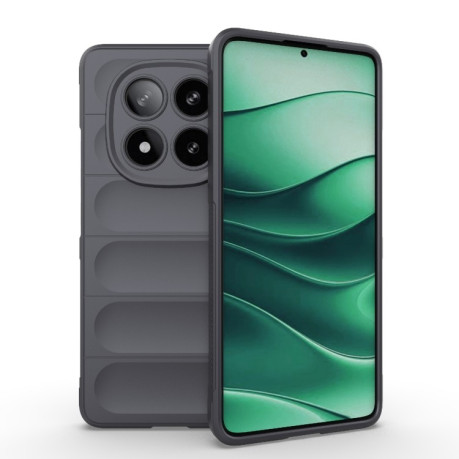 Силіконовий чохол Magic Flannel для Xiaomi Redmi Note 14 Pro 5G/Poco X7 - темно-сірий