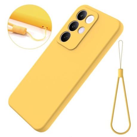Силіконовий чохол Solid Color Liquid Silicone для Realme C85 Pro 4G — жовтий