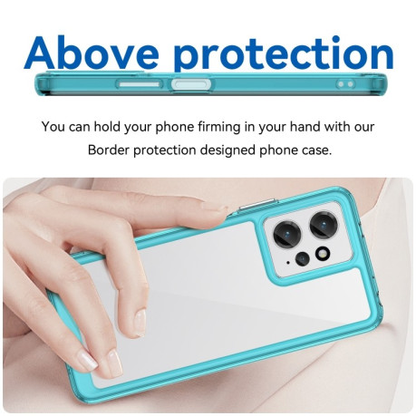 Противоударный чехол Colorful Acrylic Series для Xiaomi Redmi Note 12 4G Global - голубой