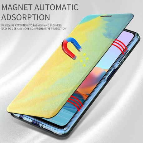 Чехол-книжка Voltage Watercolor для iPhone 13 Pro Max - синий