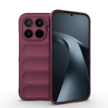 Силиконовый чехол Magic Flannel на Xiaomi 17T 5G Global — бордовый