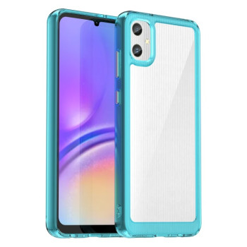 Протиударний чохол Colorful Acrylic Series із кольоровою силіконовою боковиною на Samsung Galaxy A05 - синій