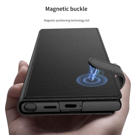 Чохол-книжка GKK Flip Wallet Leather  для Samsung Galaxy S25+ 5G - сірий