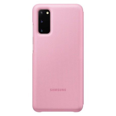 Оригинальный чехол-книжка Samsung LED View Cover для Samsung Galaxy S20 pink (EF-NG980PPEGRU)