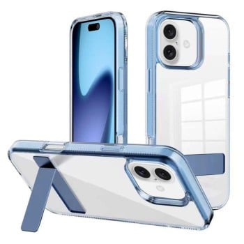 Протиударний чохол Kalebol Holder Clear Acrylic Hybrid TPU для iPhone 17 - синій