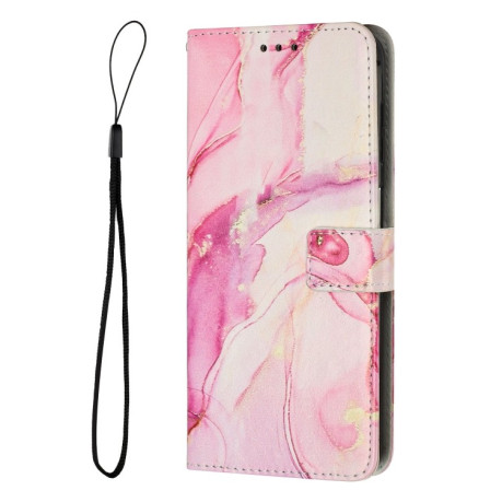 Чехол-книжка Painted Marble Pattern для Realme 12+ 5G/12 4G/13 4G - розовое золото