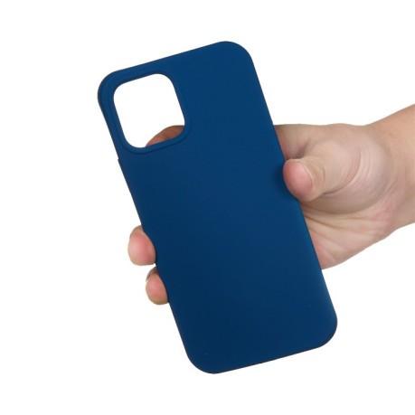 Силиконовый чехол Solid Color Liquid на iPhone 15 Pro Max - синий