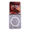 Противоударный чехол Pearlescent Shell Texture MagSafe для Motorola Razr 60 Ultra - рожевий