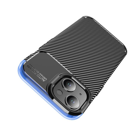 Ударозахисний чохол HMC Carbon Fiber Texture на iPhone 15 Plus - чорний