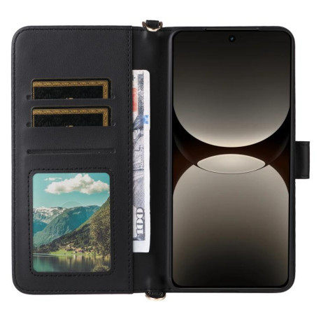 Чехол-книжка Multifunctional 6-Card Slots Leather на Realme GT 7 Pro - чорний