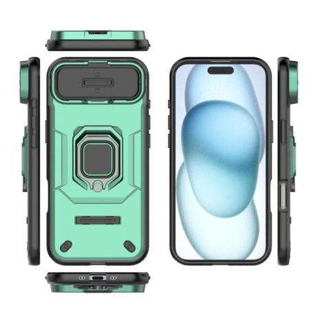 Противоударный чехол Sliding Camshield для iPhone Air - зеленый