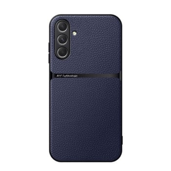 Протиударний чохол Litchi Leather Magnetic Full Coverage Shockproof  для Samsung Galaxy A56 5G - синій