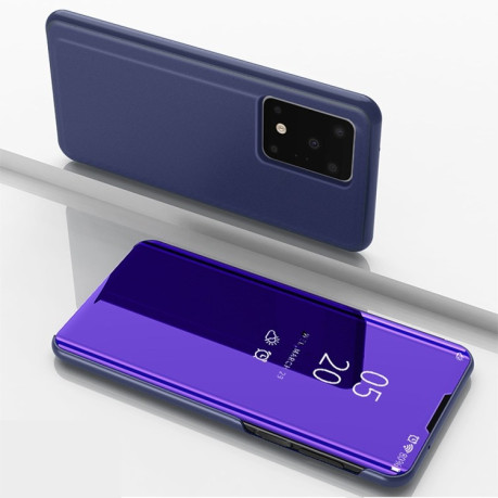 Чехол книжка Clear View на Samsung Galaxy S20 Ultra- фиолетово-синий