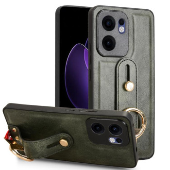 Протиударний чохол Wristband Leather Back для OPPO Reno13 F 5G - зелений