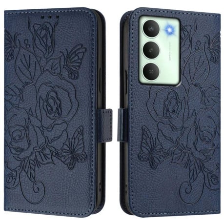 Чехол-книжка Magnetic RFID Anti-theft Leather на Realme 14x Global / V70 5G / C75 5G - синий