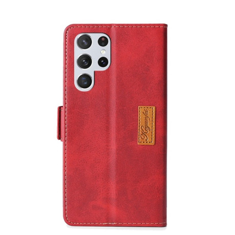 Чехол-книжка Contrast Color для Samsung Galaxy S23 Ultra 5G - красный