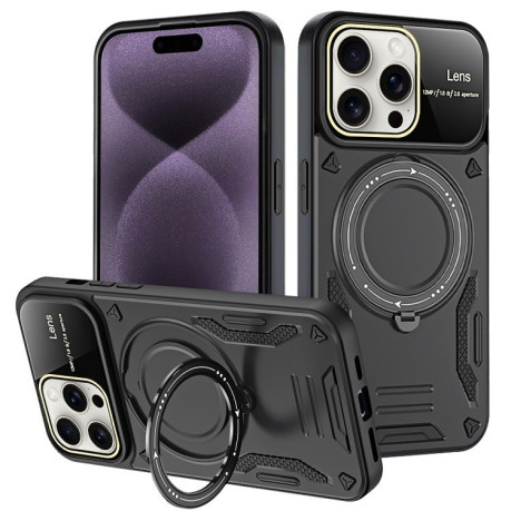 Протиударний чохол Large Window MagSafe Holder для iPhone 16 Pro Max - чорний