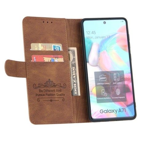 Чехол-книжка Reverse Buckle для Samsung Galaxy A03s - коричневый