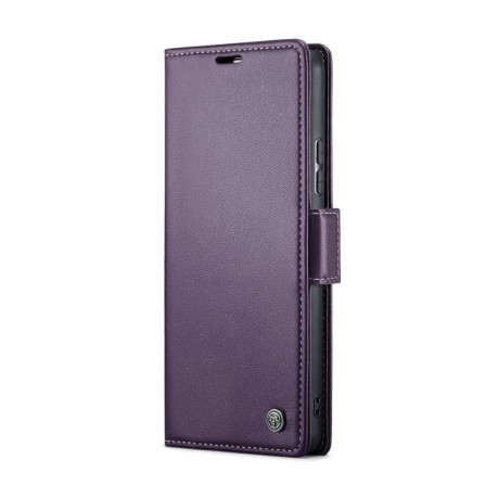 Чехол-книжка CaseMe 023 Butterfly Buckle Litchi Texture RFID Anti-theft Leather для Samsung Galaxy A34 5G - фиолетовый