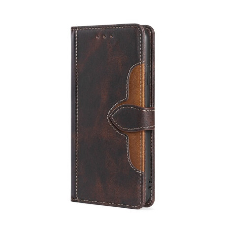 Чехол-книжка Skin Feel Magnetic Buckle для Vivo Y15s Global - коричневый