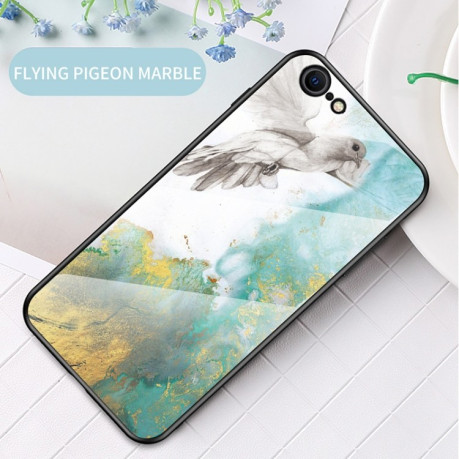 Скляний чохол Colored Painting Marble Pattern на iPhone SE 3/2 2022/2020/7/8 - Flying Pigeon