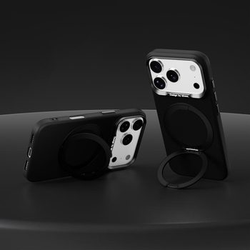 Тонкий чохол Abeel з магнітним тримачем на iPhone 18 Pro — чорний