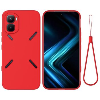 Силиконовый чехол Solid Color Liquid Silicone на Infinix GT 50 Pro 5G — красный
