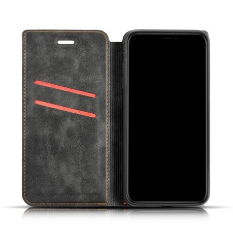 Кожаный чехол-книжка Retro Simple Ultra-thin Magnetic на Samsung Galaxy S20+Plus-черный