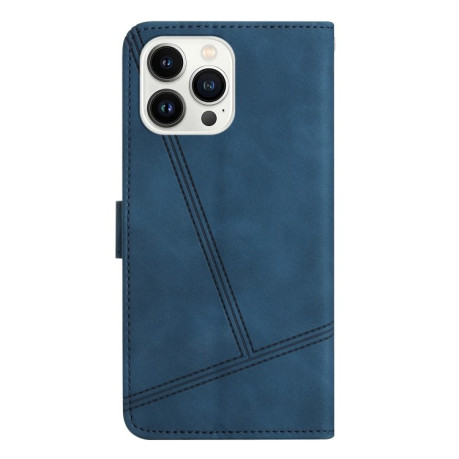 Чехол-книжка Stitching Skin Feel для iPhone 16 Pro Max - синий