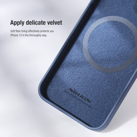 Силіконовий чохол NILLKIN CamShield (MagSafe) для iPhone 14/13 - синій