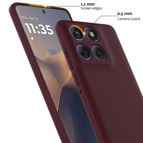 Силиконовый чехол Shockproof Silicone Magsafe для Motorola Edge 60 / 60s / 60 Fusion - коричневый