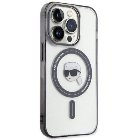 Оригінальний чохол Karl Lagerfeld IML Choupette MagSafe для iPhone 15 Pro Max - gray(KLHMP15XHKHNOTK)