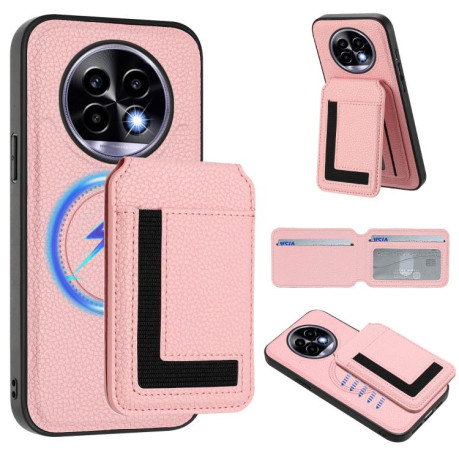 Чохол CX01 Detachable Magsafe Magnetic Card Bag для Realme 13 Pro / 13 Pro+ - рожевий