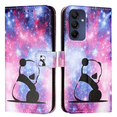 Чохол-книжка Colored Drawing Pattern Plain Weave Leather для Samsung Galaxy A16 5G - Panda