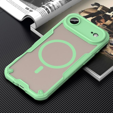 Противоударный чехол Armor Glaze MagSafe Magnetic для iPhone Air - зеленый