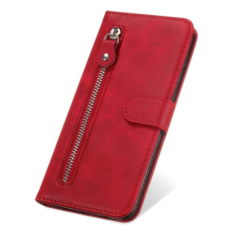 Чехол-книжка Fashion Calf Texture для Xiaomi Redmi 9A - красный